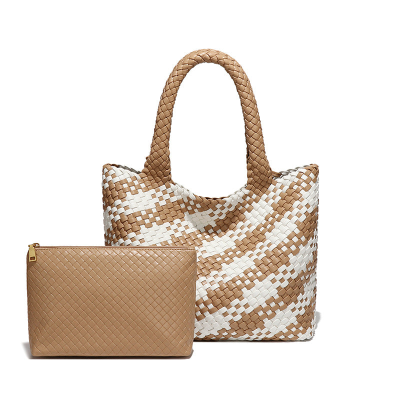 Women's Hand-woven Large Capacity Totes Summer Fashion Shoulder Bags