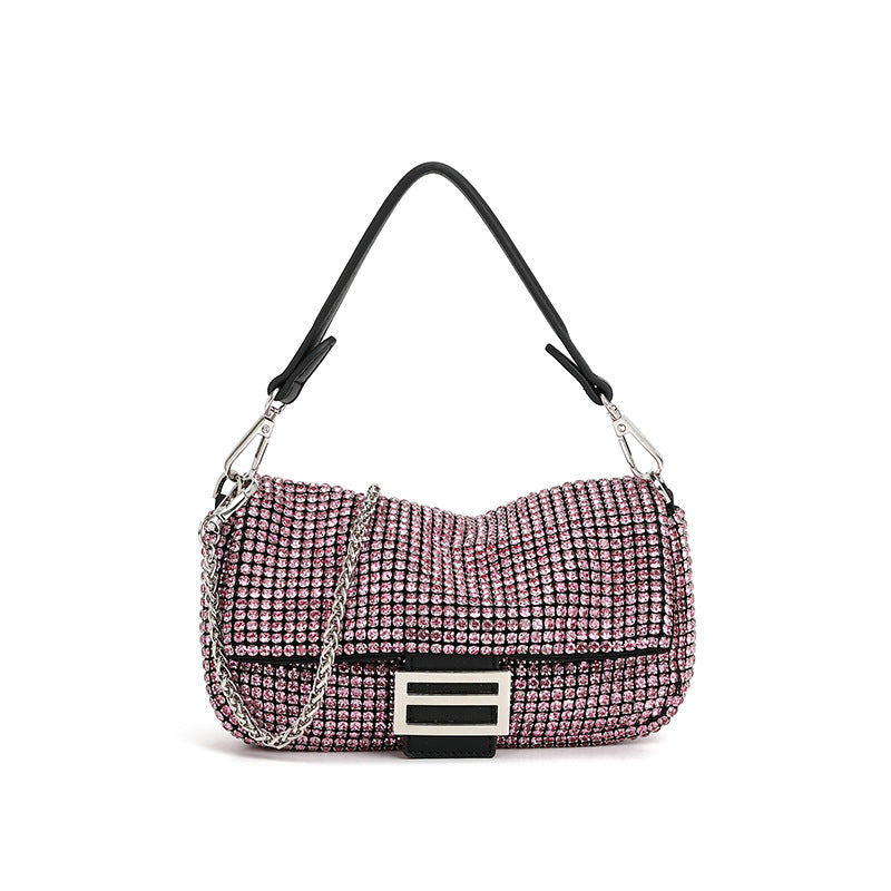 Women's High-grade Fashionable Dinner Niche Full Diamond Handbags