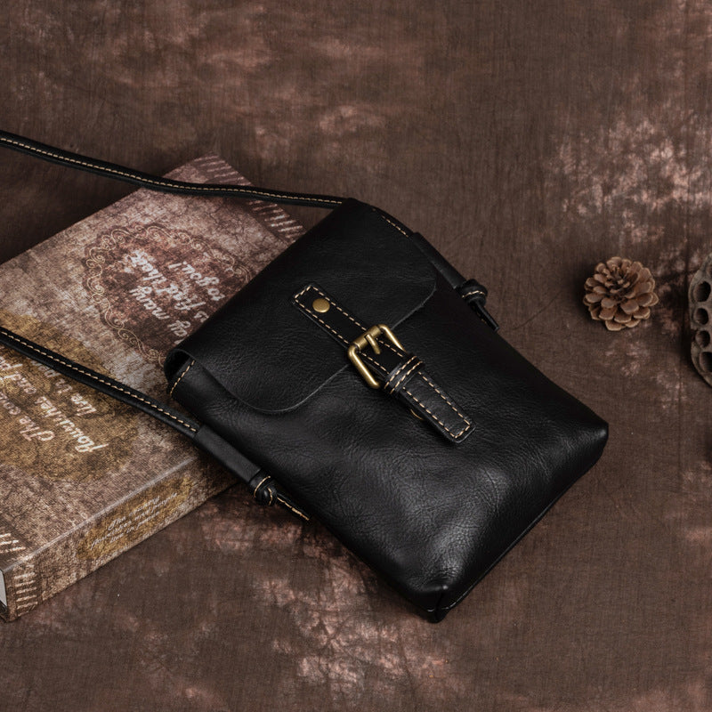 Women's Ancient Hipster Genuine Leather Retro Artistic Crossbody Bags