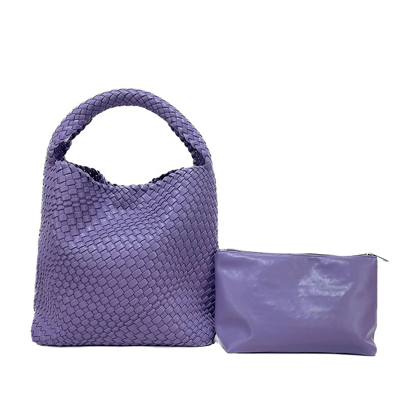 Women's Fashion Design Woven Large Capacity Son Handbags