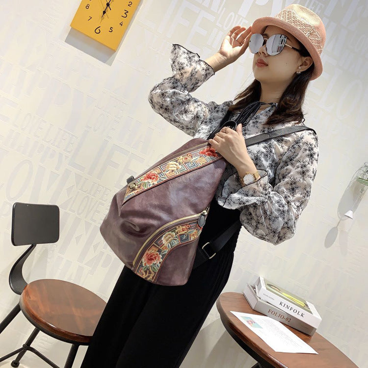 Women's Retro Chinese Style Embroidery With Cheongsam Backpacks