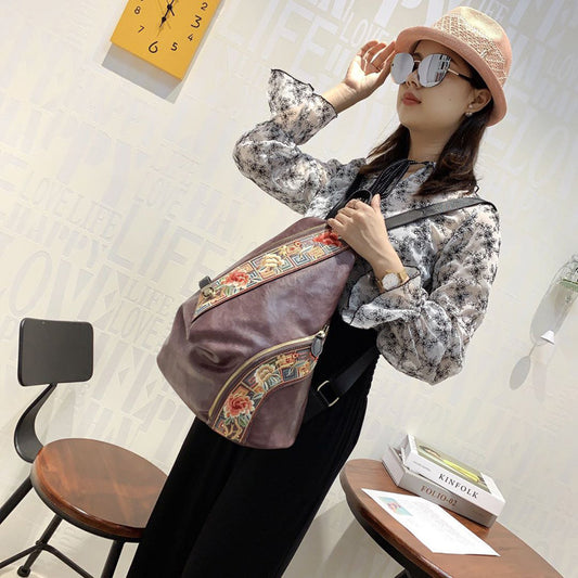 Women's Retro Chinese Style Embroidery With Cheongsam Backpacks