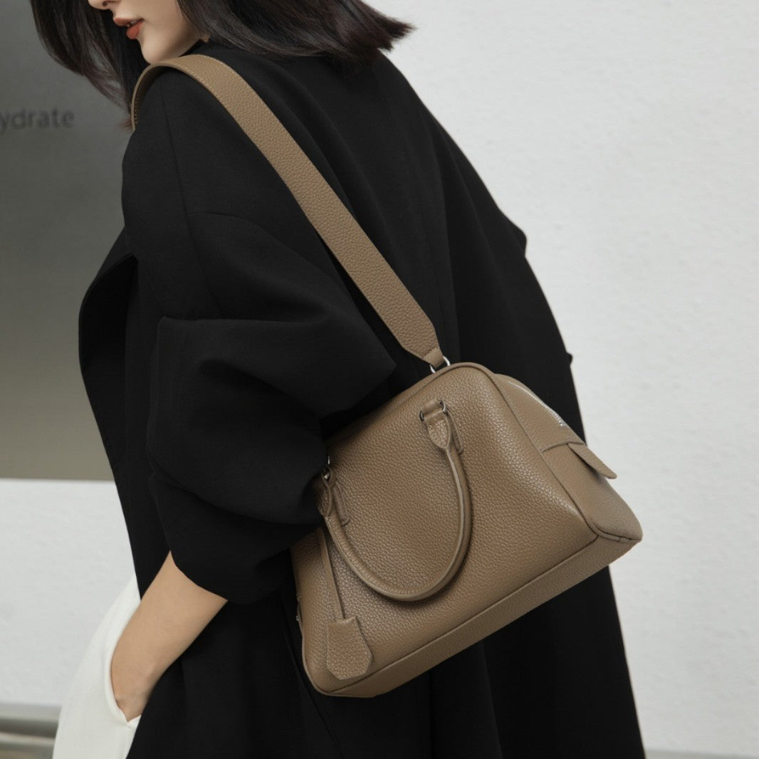 Women's First Layer Cowhide Bowling High Quality Crossbody Bags