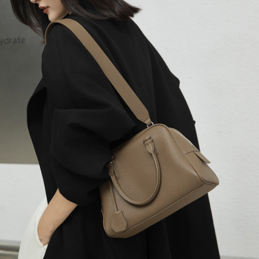 Women's First Layer Cowhide Bowling High Quality Crossbody Bags