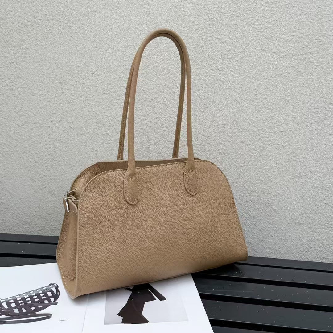 Large Capacity High-grade Lychee Pattern Cowhide Bags