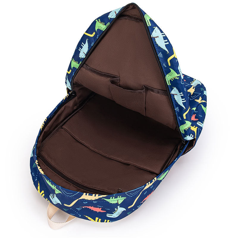 Children's Classy Three-piece Suit Dinosaur Printed Backpacks