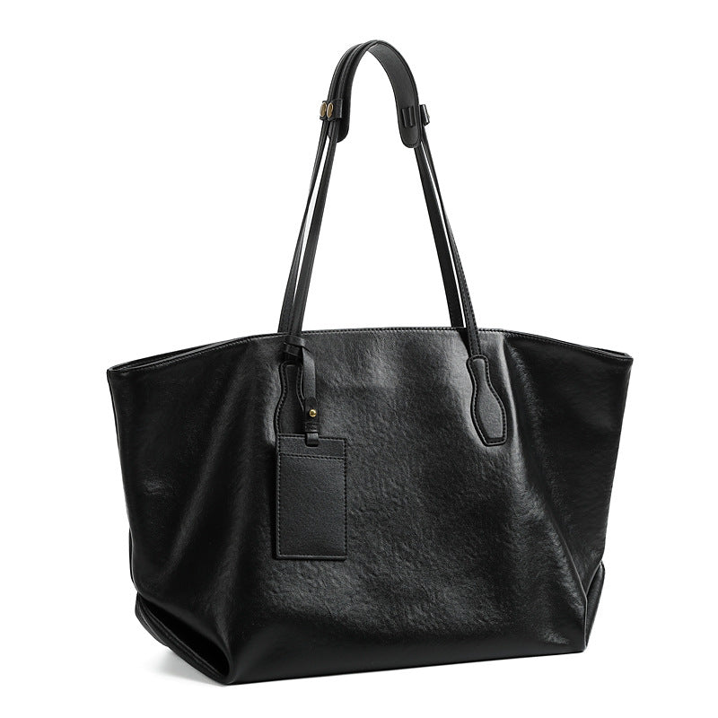 Women's Tanned Leather Niche Large Capacity Totes Tote Bags