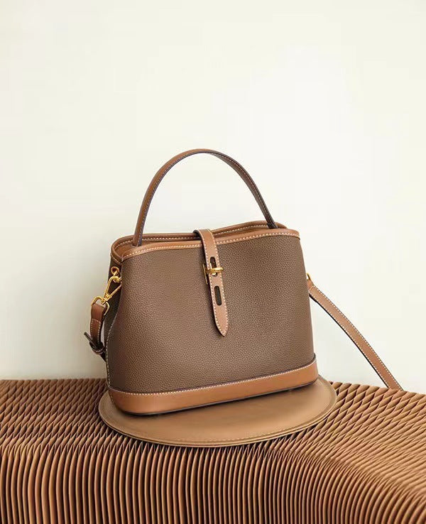 Women's Slouchy Design High-grade Portable Cowhide Shoulder Bags