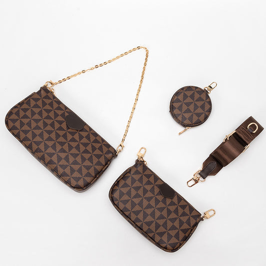 Women's Leisure Chain Three-piece Set Mahjong Windmill Crossbody Bags