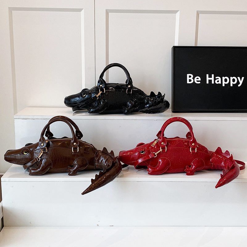 Popular Creative Design Three-dimensional Crocodile Hot Handbags