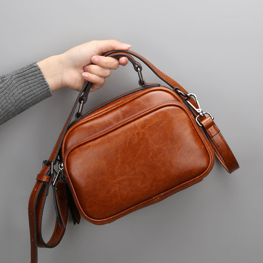 Women's Slouchy Genuine Leather Fashion Versatile Shoulder Bags