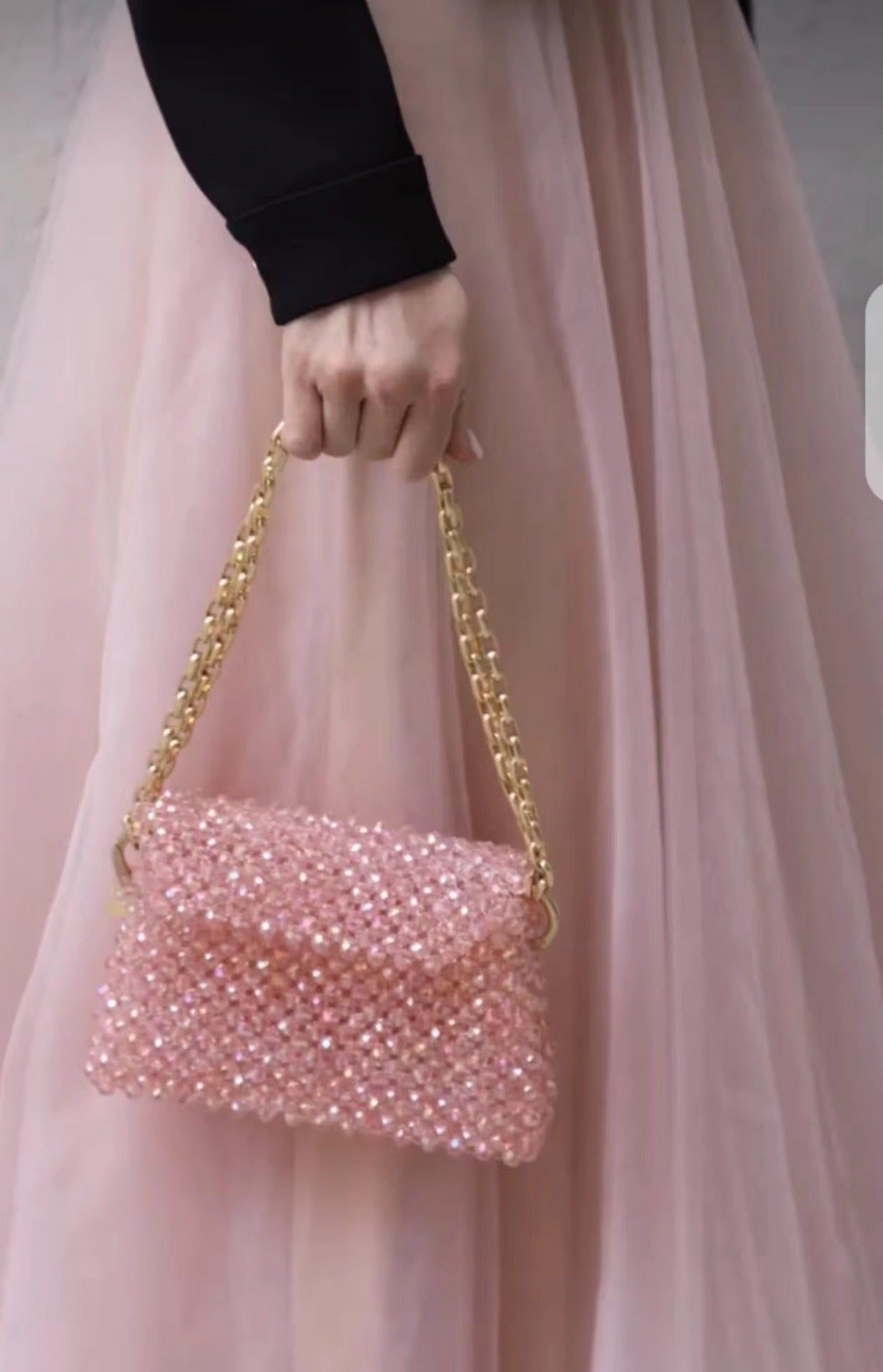 Glamorous Style Red Handmade Chain Hand Crossbody Bags