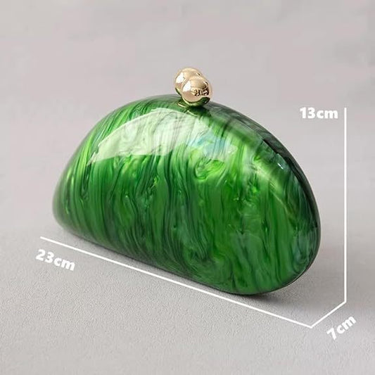 Women's Press Acrylic Wedding Banquet Clutch Chain Bags