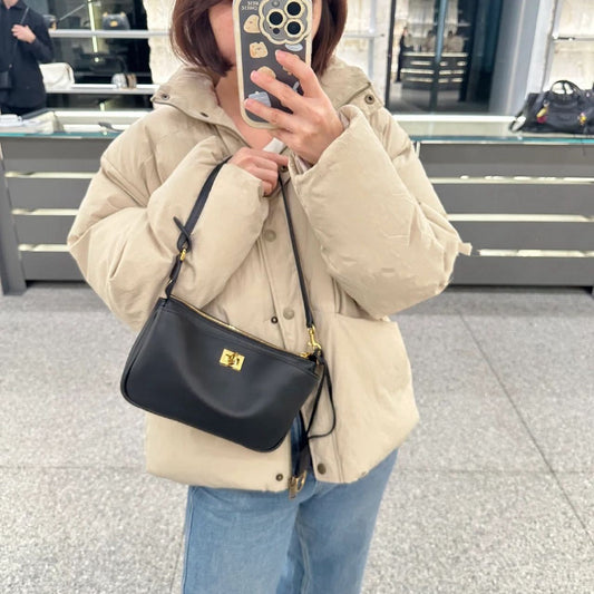 Women's Premium Vintage First Layer Cowhide Mahjong Shoulder Bags