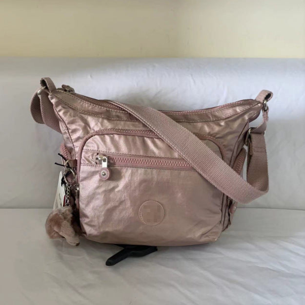 Spring Monkey Mesh Purple Series Nylon Crossbody Bags