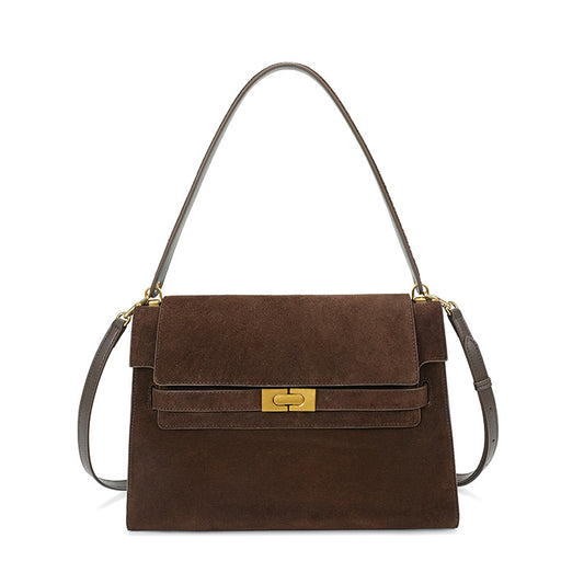Women's High-grade Suede Large Capacity Commuter Kelly Shoulder Bags