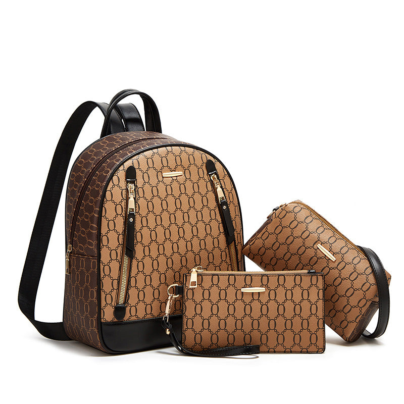 Women's Fashion Korean Style Trends Multipurpose Three-piece Backpacks