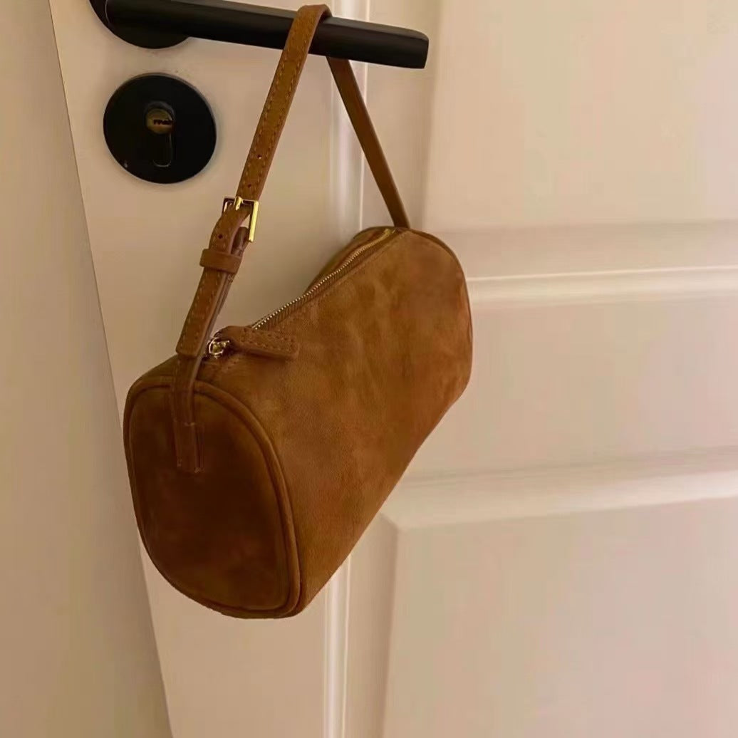 Design Genuine Leather Simple Suede Pen Bags