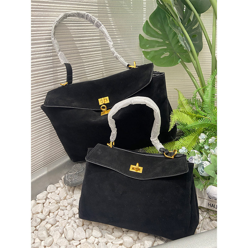 Women's Style Vintage Black Gold Large Capacity Handbags
