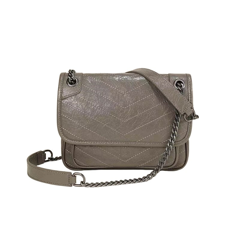 Women's Hobo First Layer Cowhide Chain Underarm Crossbody Bags