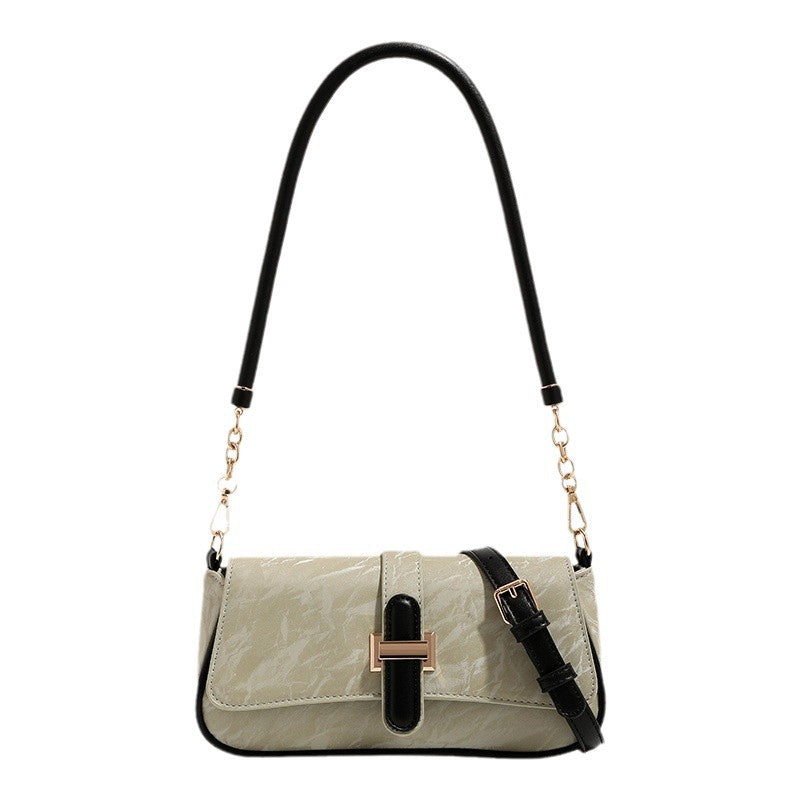 Creative Slouchy Baguette Advanced Texture Niche Shoulder Bags