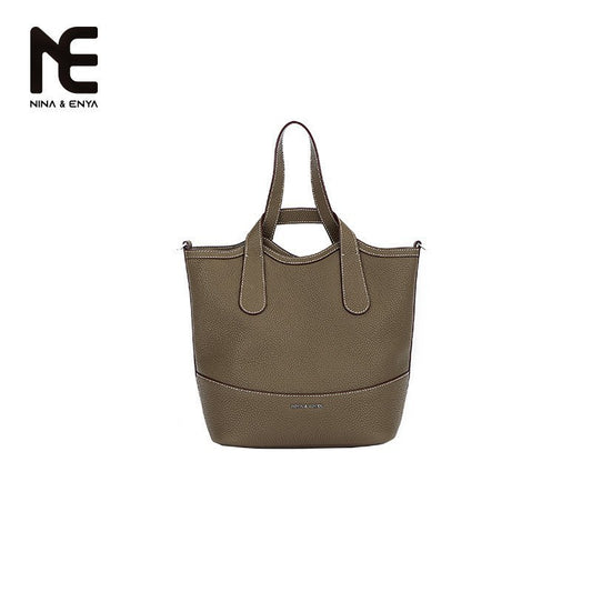 Women's Basket Vegetable Genuine Leather One Shoulder Bags
