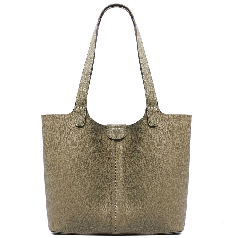 Women's Genuine Leather Cowhide Fashion Commuter Shoulder Bags