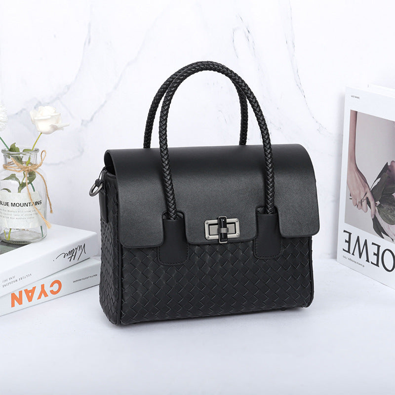 Women's Business Sheepskin Fashion Leather Large Capacity Shoulder Bags