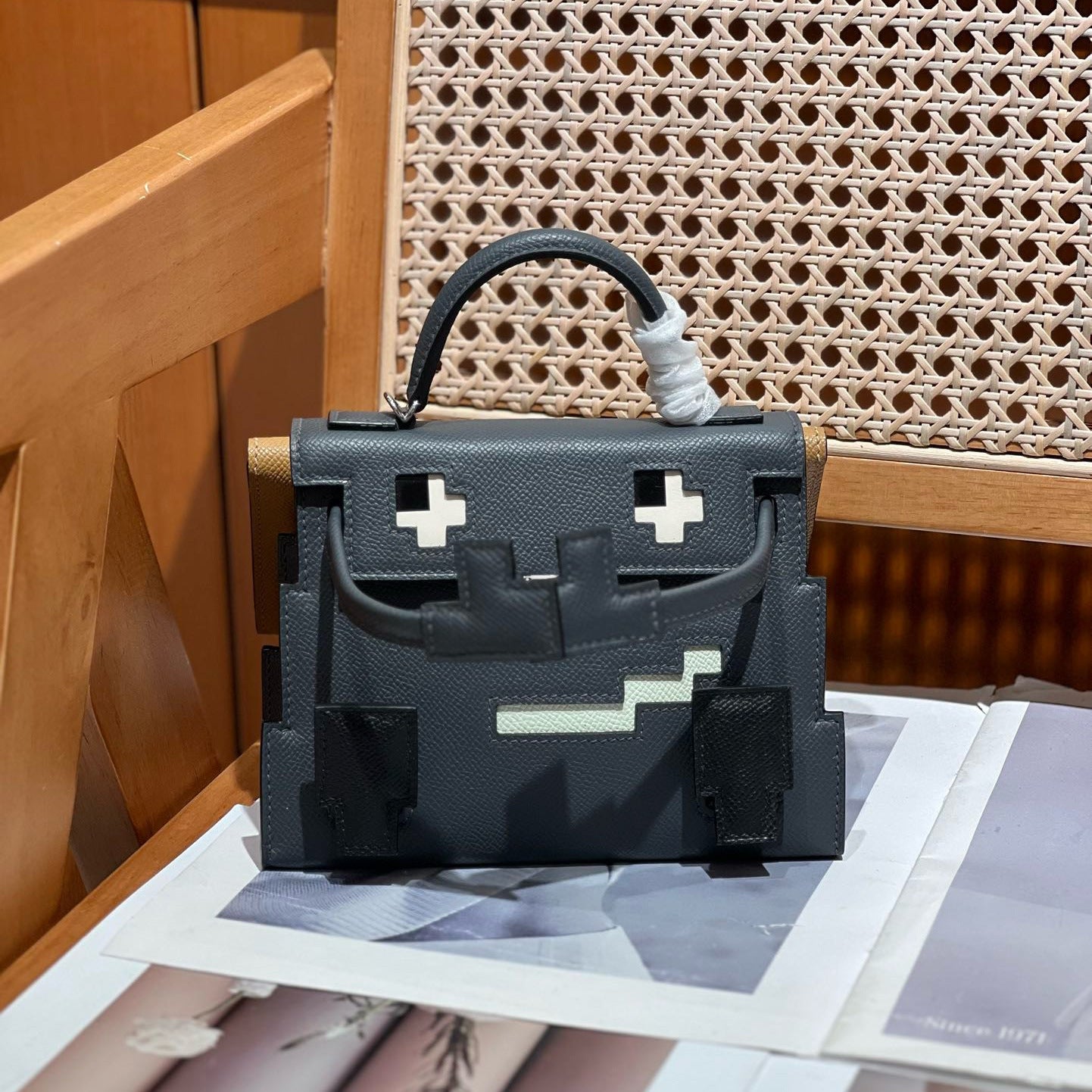 Women's Mosaic Doll First Layer Leather Crossbody Bags