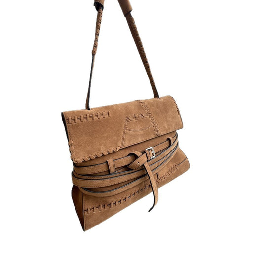Women's Suede Versatile Abrasive Woven High-grade Handbags