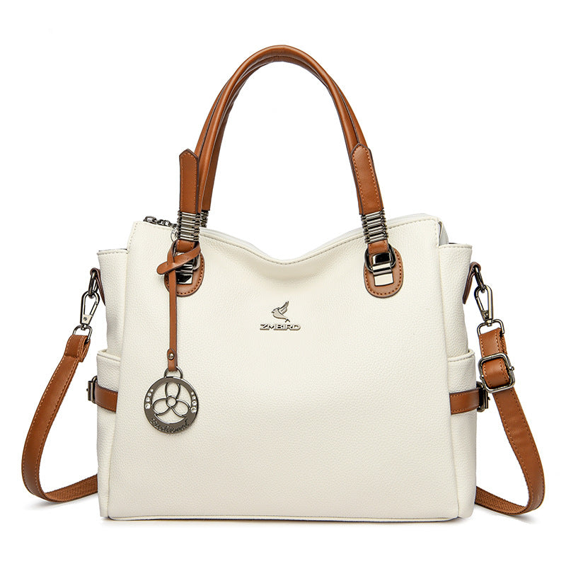 Women's Genuine Leather For Soft Fashion Large Handbags