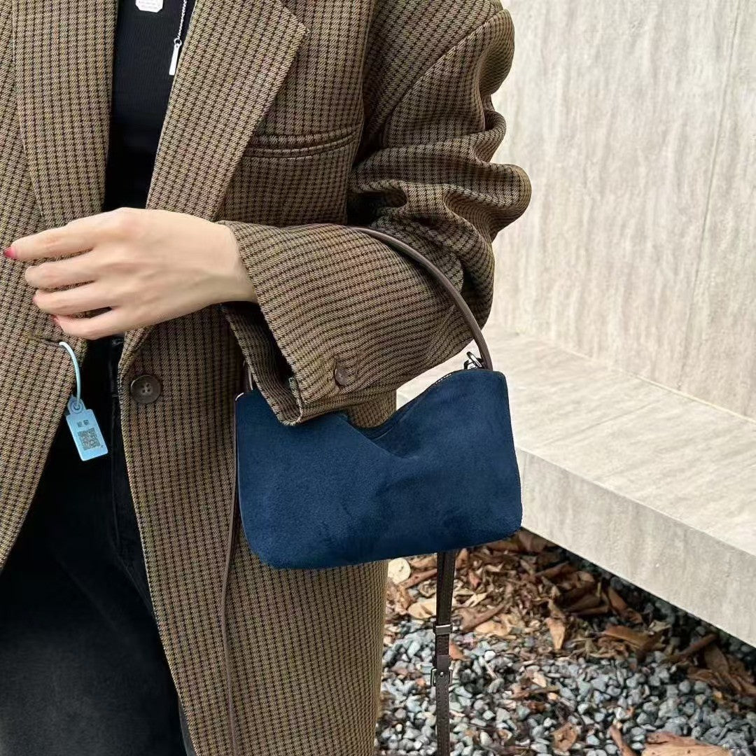 Women's Exquisite Suede Lunch Box Versatile Retro Handbags