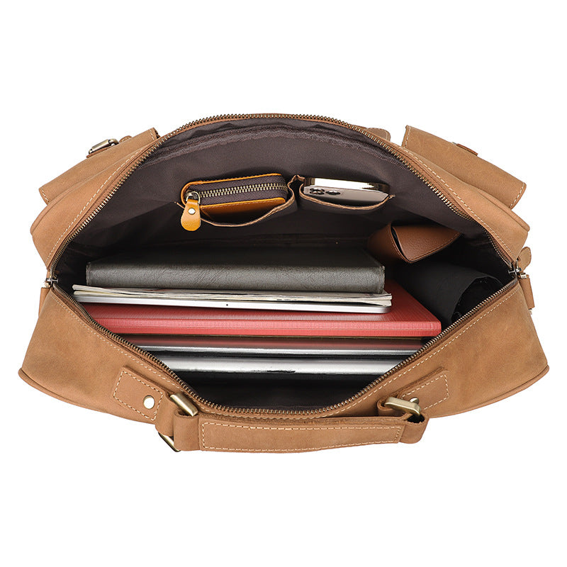Men's Top Layer Leather Vintage Crazy Horse Men's Handbags