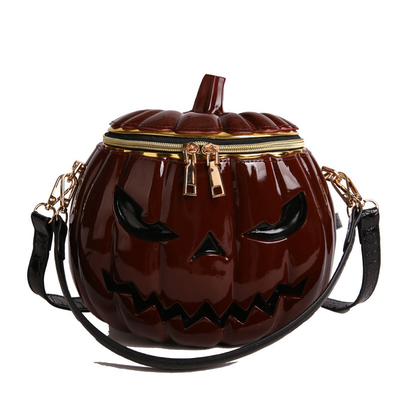 Women's Funny Simulation Pumpkin High-quality Halloween Portable Crossbody Bags