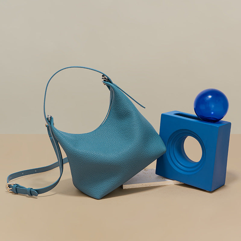 Women's Leather First Layer Lychee Pattern Cowhide Handbags