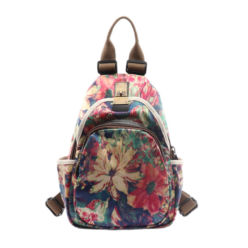 Women's Ethnic Style Oxford Cloth Large Capacity Backpacks