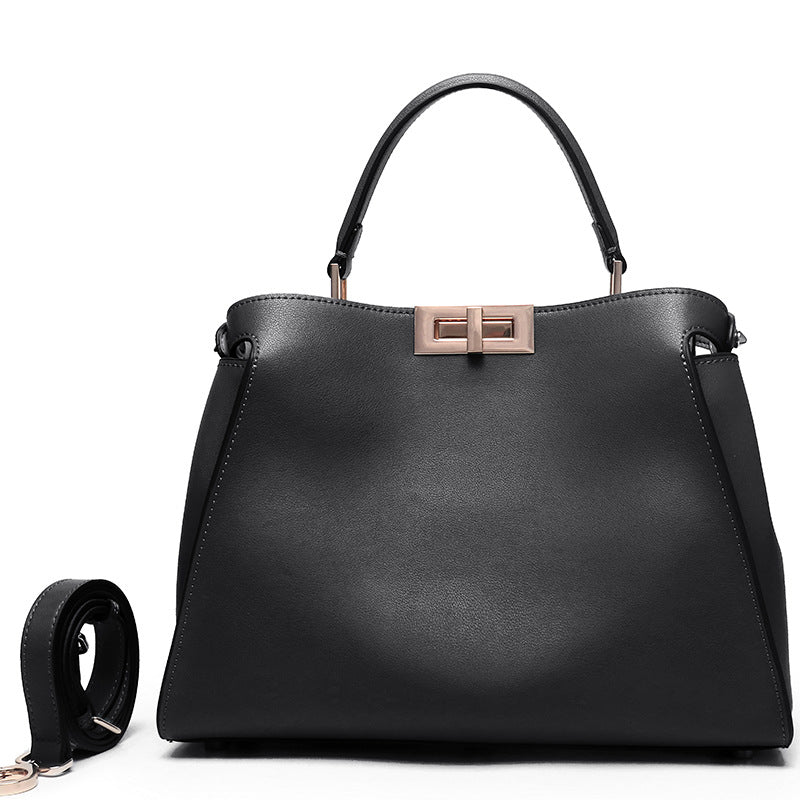 Women's Genuine Leather Professional Style Temperament Rotating Handbags