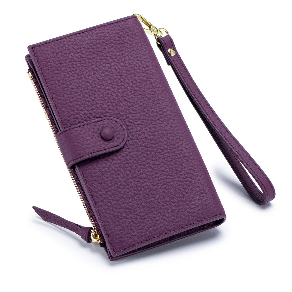 Women's Real Leather Long Fashion Large Capacity Ladies Wallets