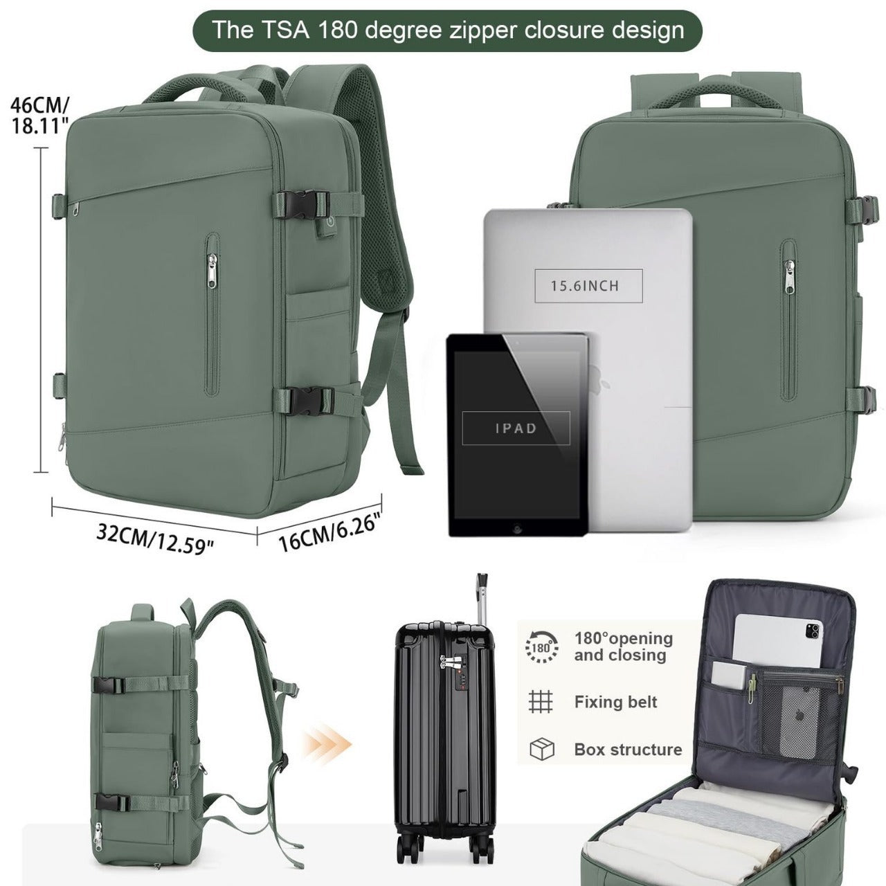 Women's Creative Comfortable Large Capacity Expansion Backpacks