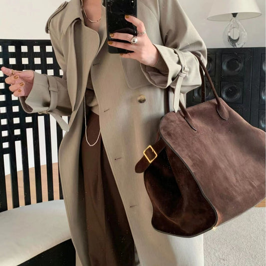 Layer Cowhide Niche Advanced Sense Large Handbags