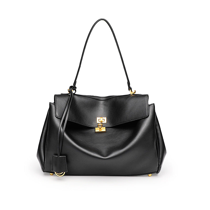 Women's Style Vintage Black Gold Large Capacity Handbags