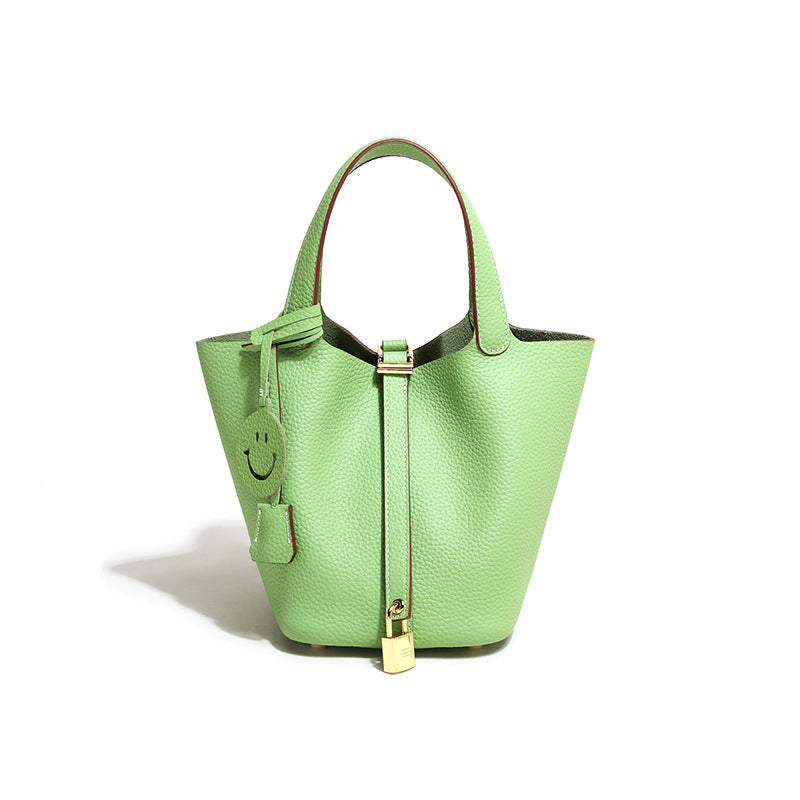 Women's Vegetable Basket Genuine Leather Niche Advanced Mother Handbags