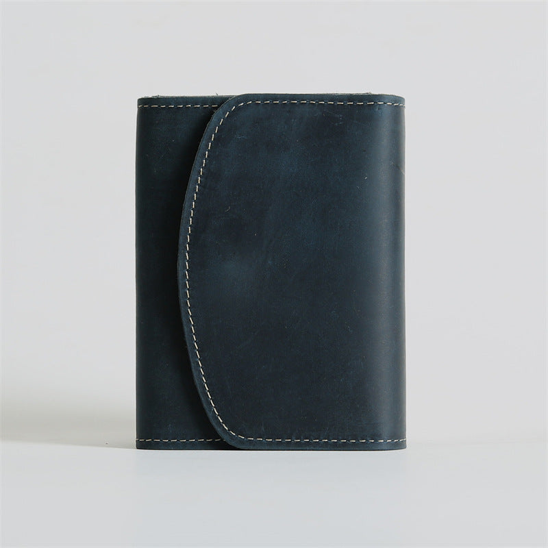 Women's & Men's Retro First Layer Cowhide Short Genuine Purses