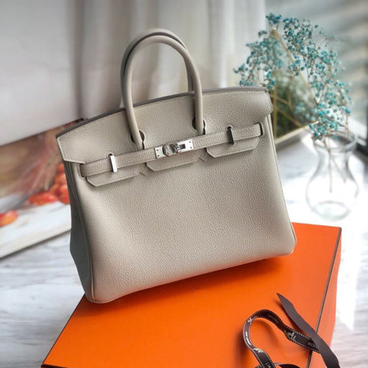 Women's First Layer Cowhide Lychee Pattern Leather Fashion Handbags