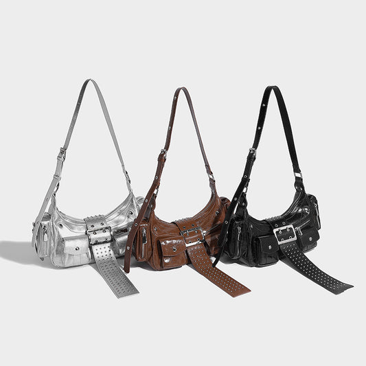 Trendy Underarm Motorcycle Niche Punk Hot Shoulder Bags