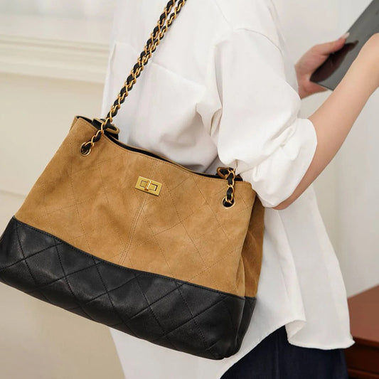 Women's Classic Style Matte Leather Rhombus Vintage Shoulder Bags