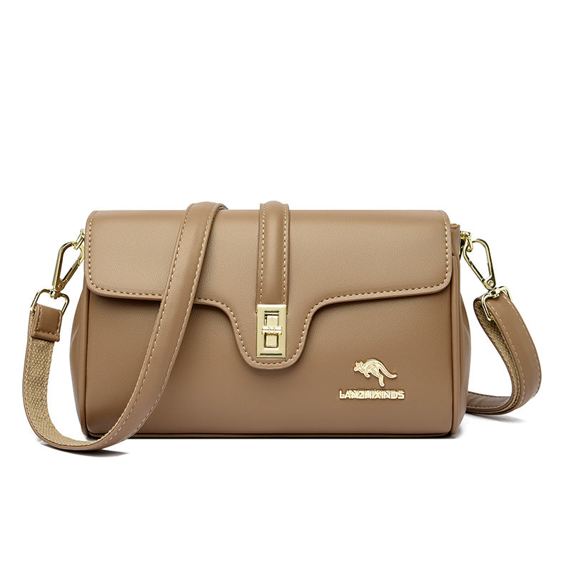 Women's Simple Trendy Korean Style Flip Solid Crossbody Bags