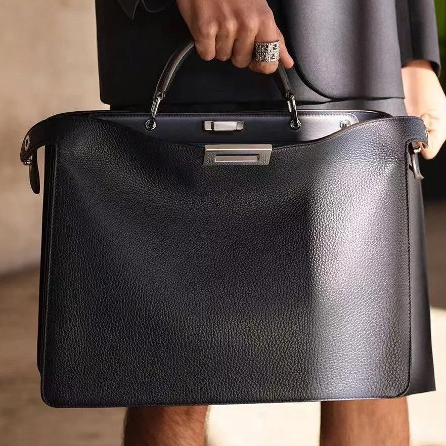 Casual First Layer Cowhide Green Monster Crossbody Bags