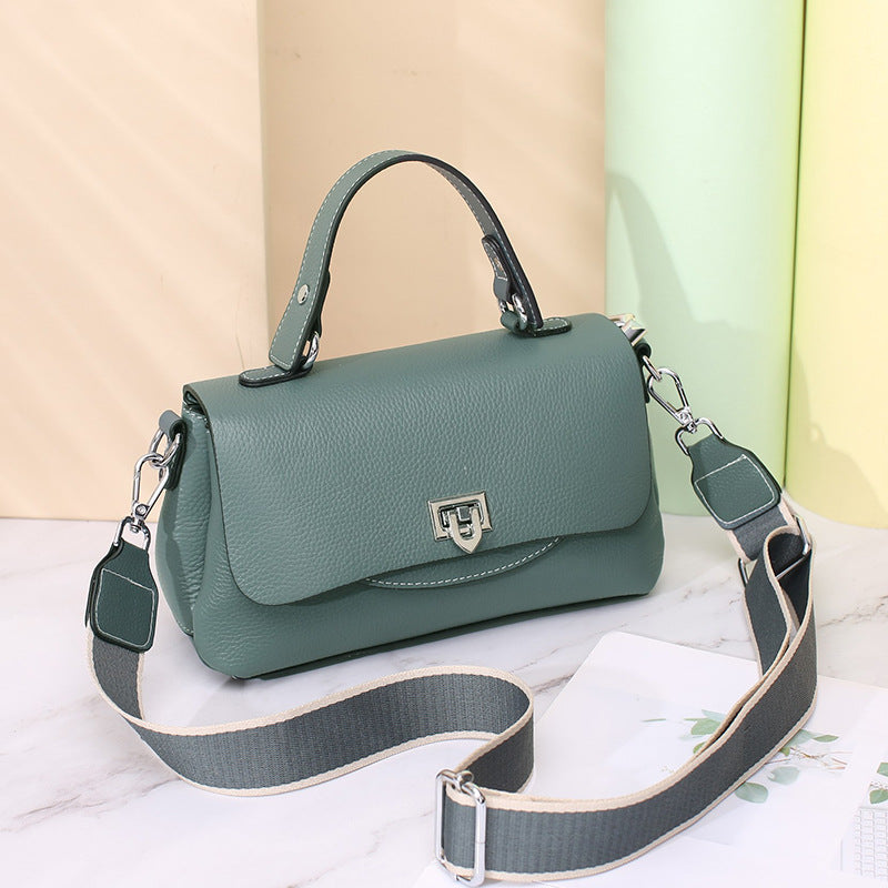 Women's Summer Leather Saddle First Layer Cowhide Shoulder Bags