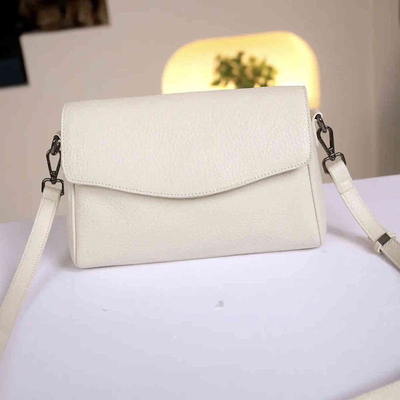Women's Simple Soft Leather Underarm Portable Crossbody Bags